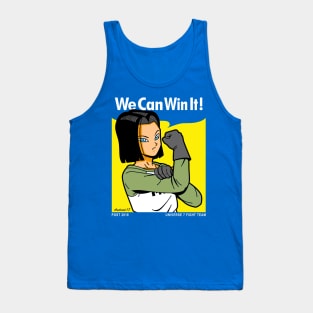 Japanese Anime Manga Android Superhero We Can Do It Parody Meme Tank Top